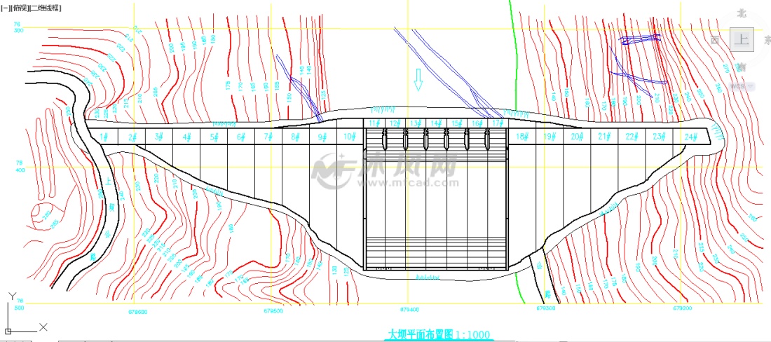 大坝平面布置图