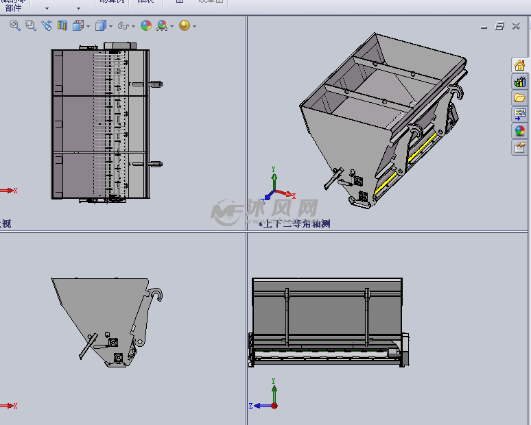 装载机铲斗模型设计 - 工程机械/建筑机械图纸 - 沐风网