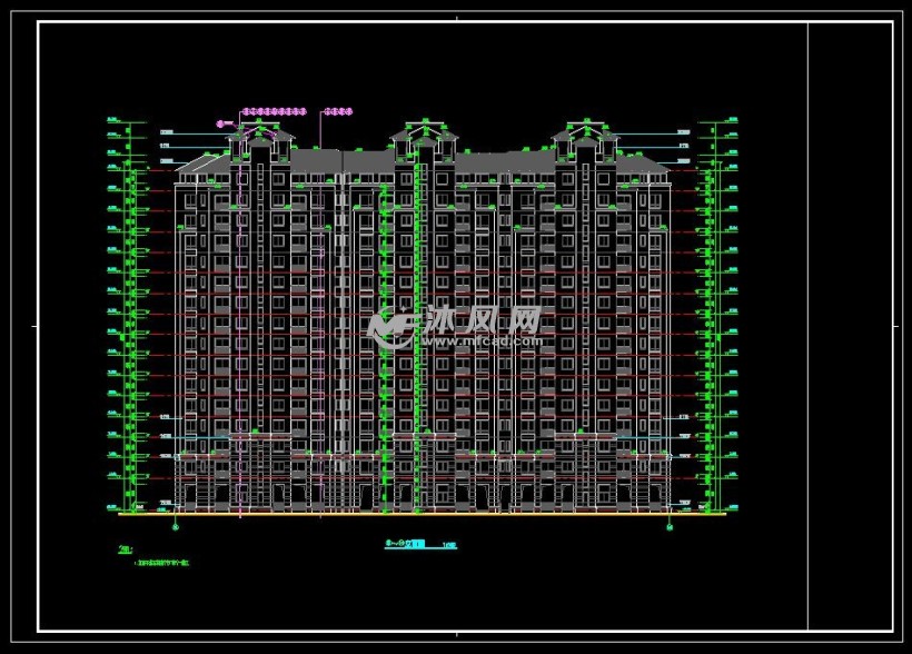 高层住宅楼立面图