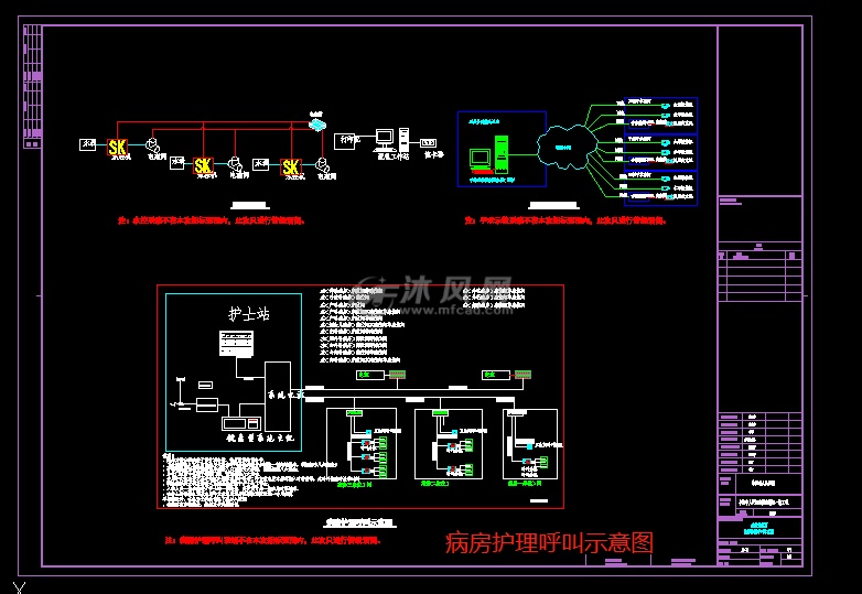 三甲大型人民医院弱电智能化电气系统图纸