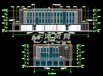 三层框架结构食堂办公楼建筑施工图- 办公建筑图纸