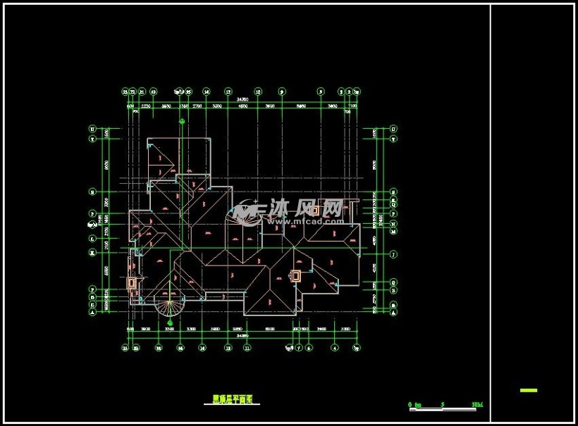 模型库 cad建筑图纸 建筑图纸 别墅建筑          别墅设计图纸,图纸