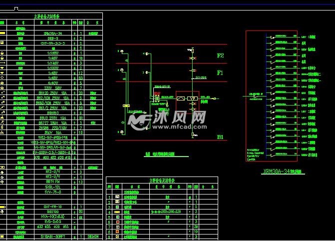 电气工程 住宅建筑电气cad          双层单体别墅别杆各层电气系统图