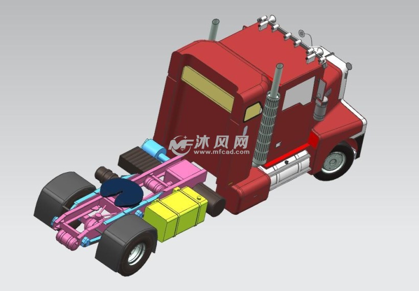 重卡牵引车模型设计