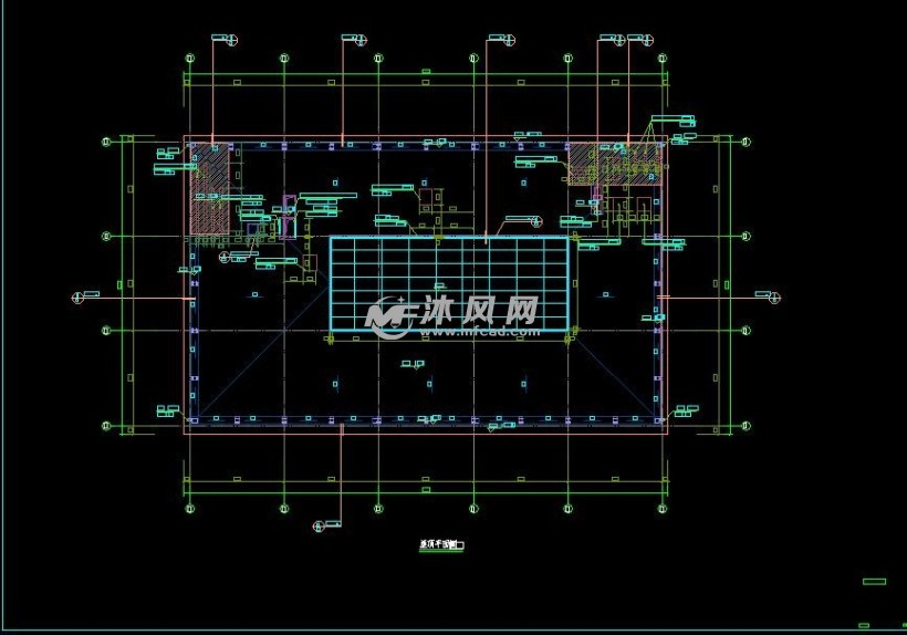 办公楼建筑施工图纸包括一层平面图,二层平面图,三层平面图,屋顶平面