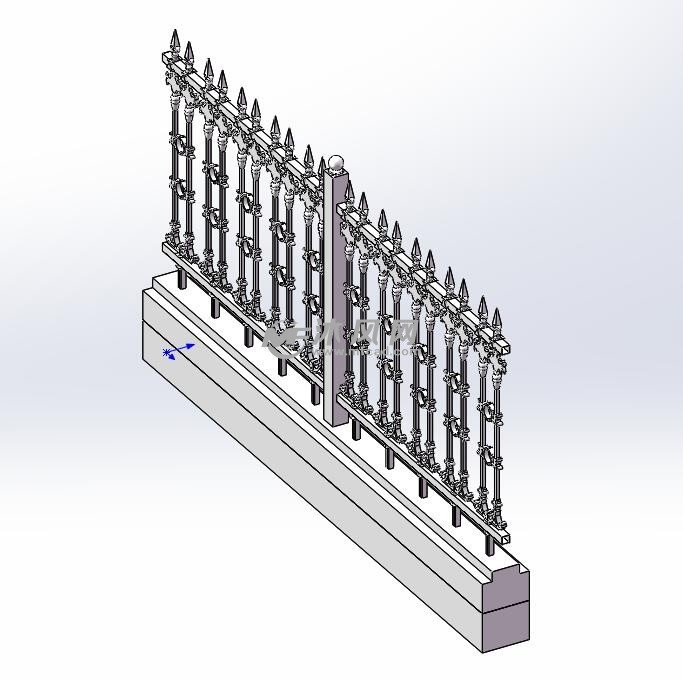 生活办公-铁艺栏杆-基于线 建筑模型图纸 沐风网