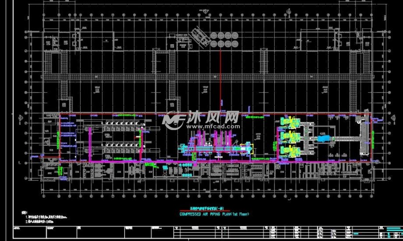 压缩空气管道平面布置图一层