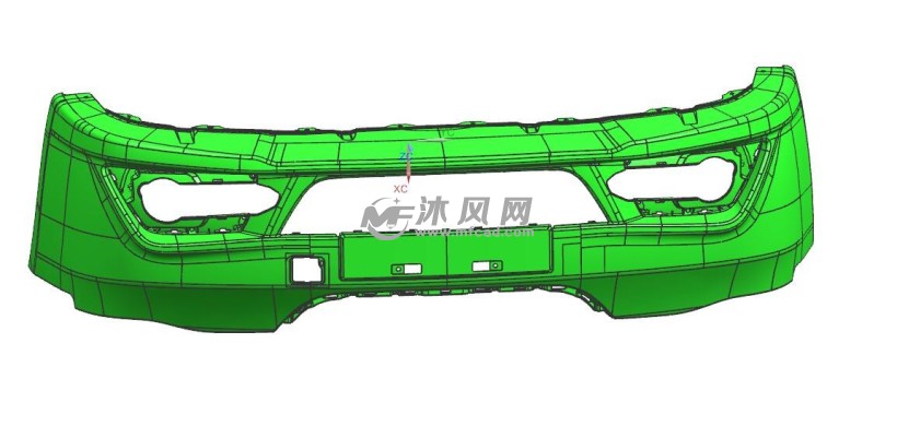 汽车保险杠模具sw图纸 车身内外饰及附件图纸 沐风网