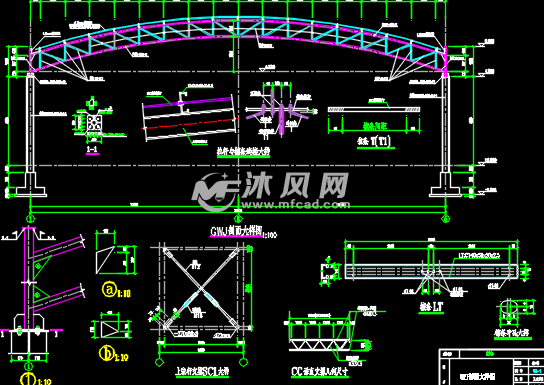 钢结构菜市场大棚结构设计施工图