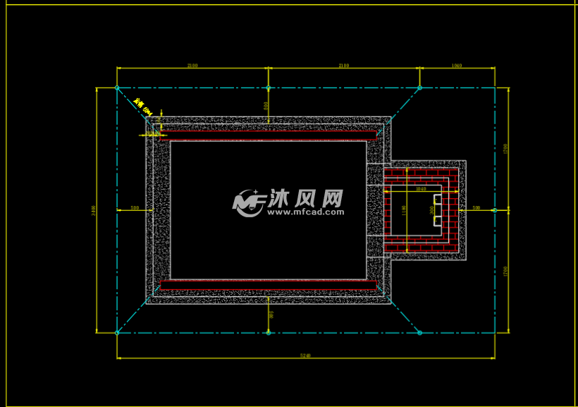 箱变基础施工,内容比较详细,含4张图纸,分别是主视图,侧视图,接地图