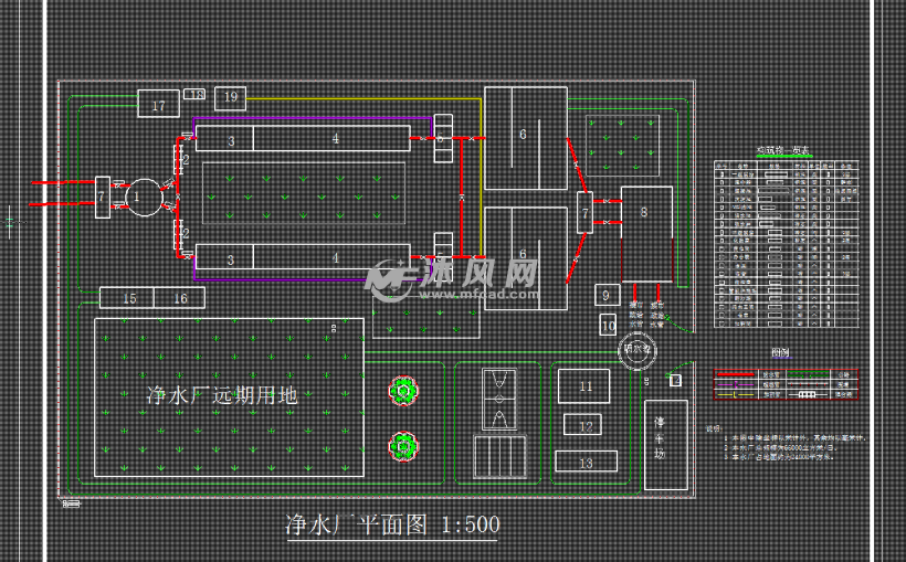 某市66000立方米给水厂设计