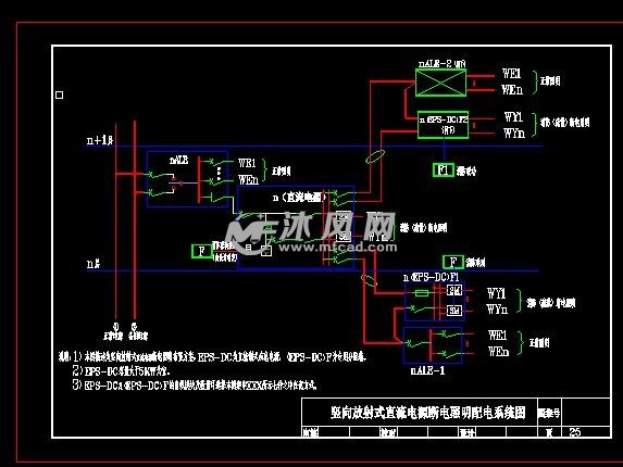 多种直流电源供电断电照明配电系统图