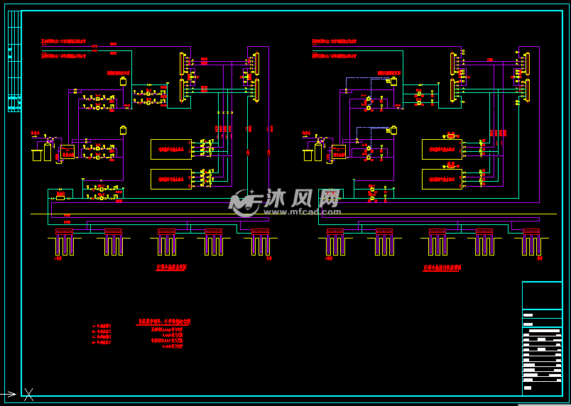 三层办公楼风机盘管 新风空调系统设计图