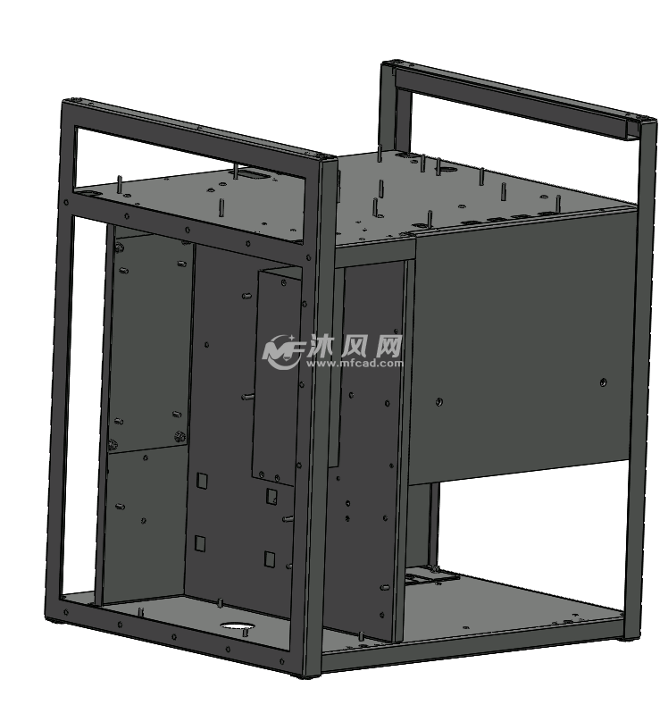 机箱装配三维模型 - 电脑周边图纸 - 沐风网