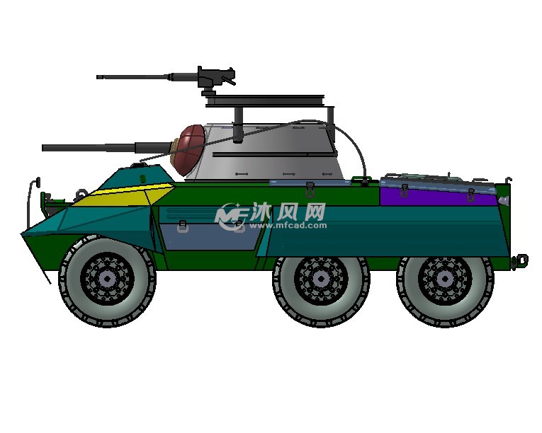 m8灰狗步兵战车侧视图