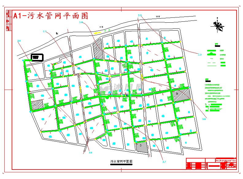 a1-污水管网平面图