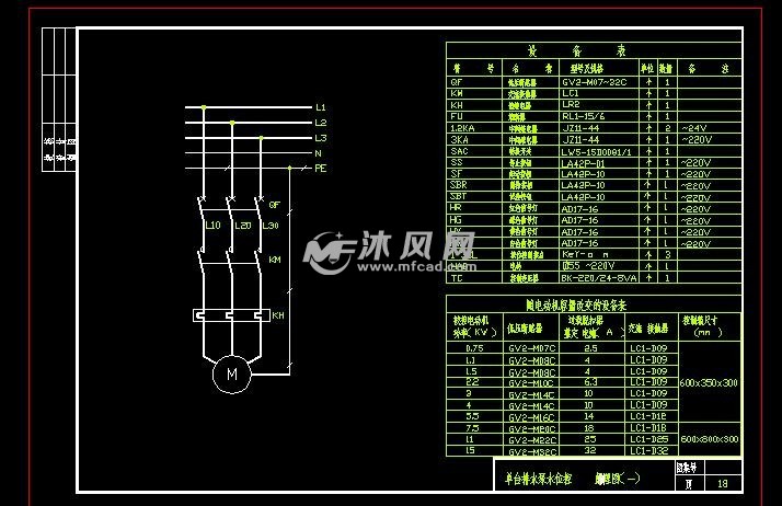 泵控制的原理组图,图纸包含单双排喷淋控制的动力线路图,控制机柜接线