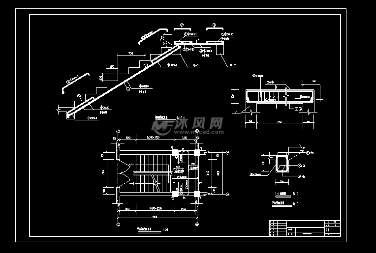 楼梯平台板梁配筋图