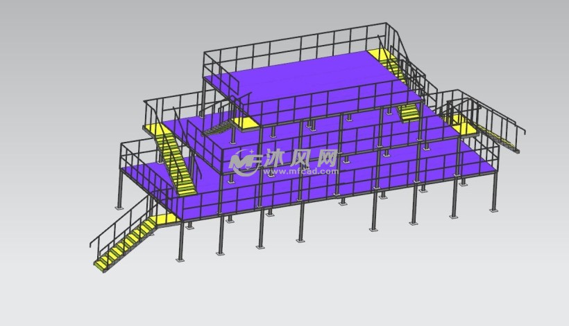 钢结构舞台 三维图