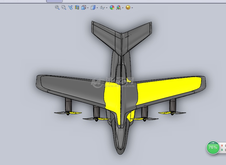 a400m型号的军用空中飞机设计模型