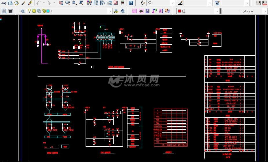 某建筑体10kv供变电各系统配电图- 电气工程图纸 - 沐风网