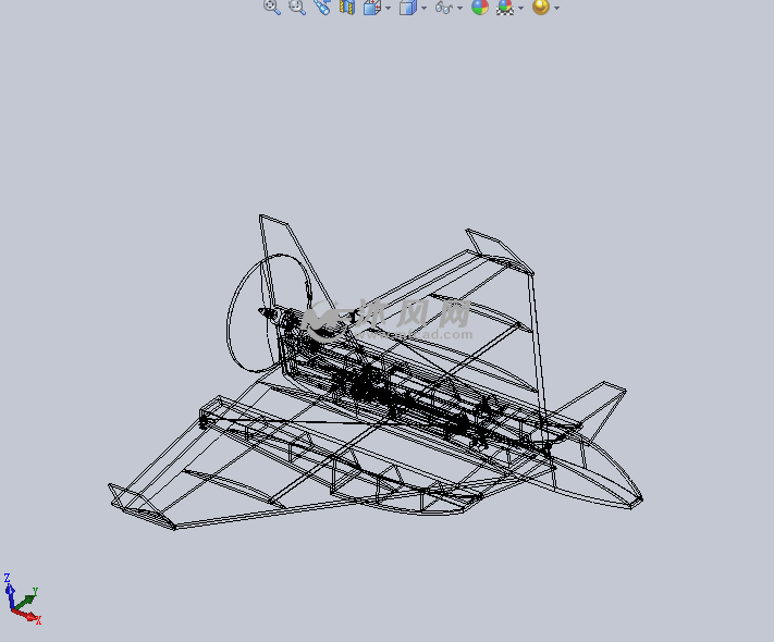 滑翔无人机3d设计模型