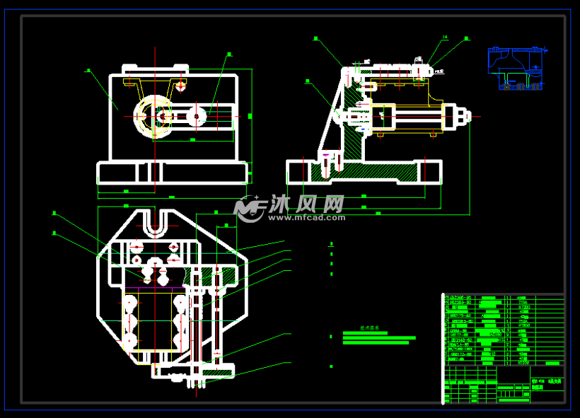 套筒座夹具零件图