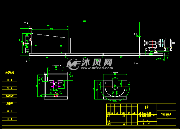 fg750螺旋洗砂机 - 工程机械/建筑机械图纸 - 沐风网