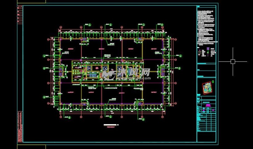 商业广场办公楼建筑设计图- 办公建筑图纸 - 沐风网