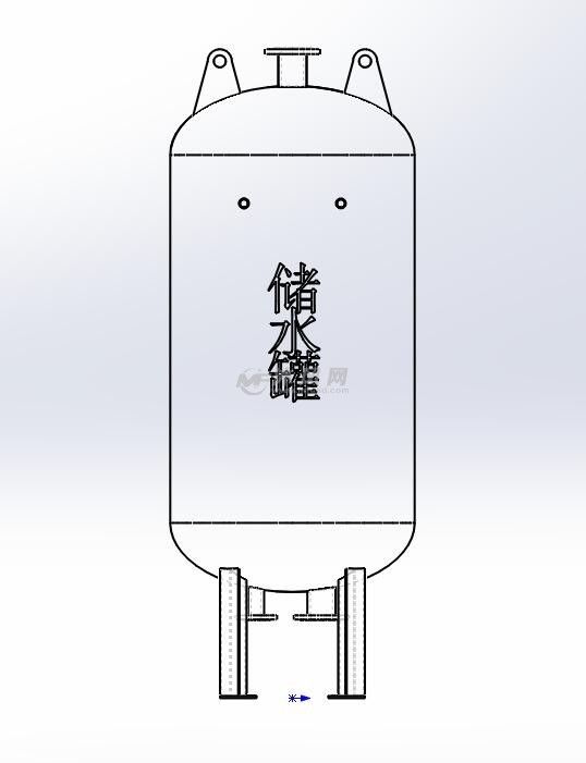 储水罐-三维视图