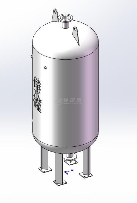 储水罐-三维视图 - 储存压力容器图纸 - 沐风网