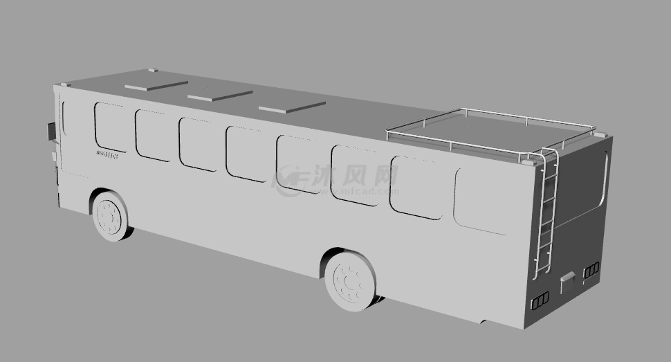 公交车三维设计模型 - 乘用车图纸 - 沐风网