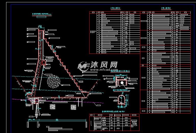 碾压混凝土水电站重力坝设计cad图纸