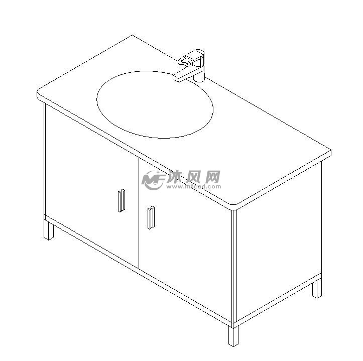 卫生间-手盆-透视图1