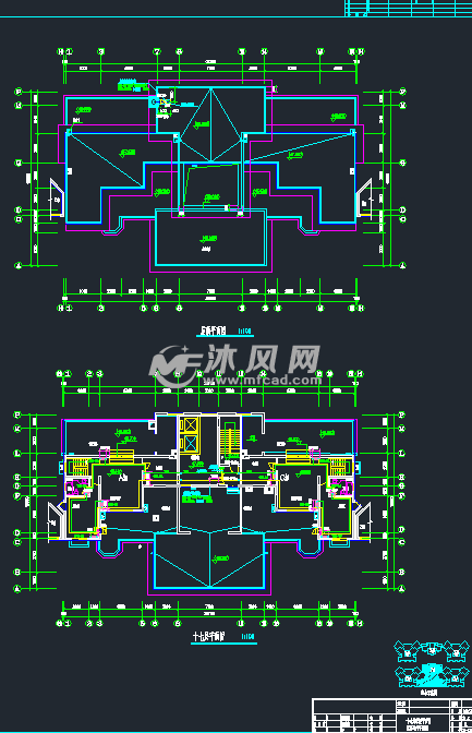 17层商住楼采暖设计施工图- 商业综合建筑图纸 - 沐风