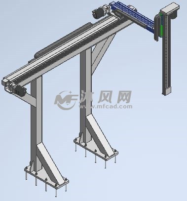 龙门三轴模组设计 - 机器人模型图纸 - 沐风网