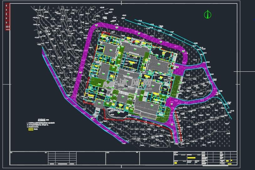 地下室部分,中路建筑,东路建筑,西路建筑,其中包含:寺庙总平面图,寺庙