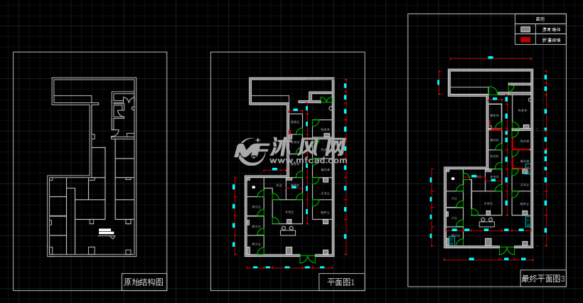 简约现代宠物店- 商业综合建筑图纸 - 沐风网