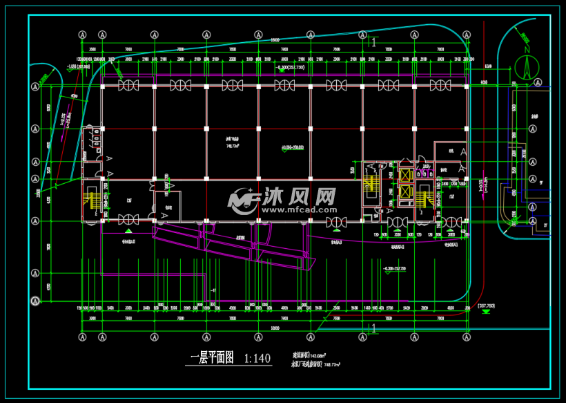 立面图,平面图,剖面图等具体图纸,详细绘制出了重庆中学的教学楼的