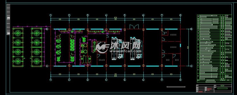 机场直燃机房暖通空调系统cad施工图- 暖通图纸