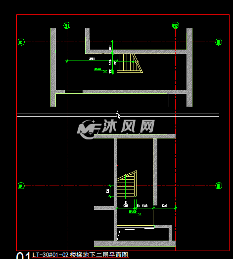 楼梯底下二层平面图