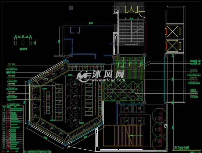 工业风西餐厅cad施工图效果图