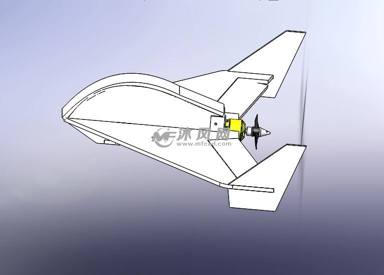 手抛kt板固定翼航模 飞翼 - 航空航天图纸 - 沐风网