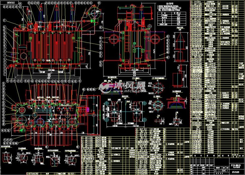 xtb特变变压器详细装配图及电气原理图- 电气工程图纸
