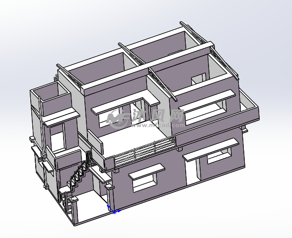 房子模型图stp 建筑模型图纸 沐风网