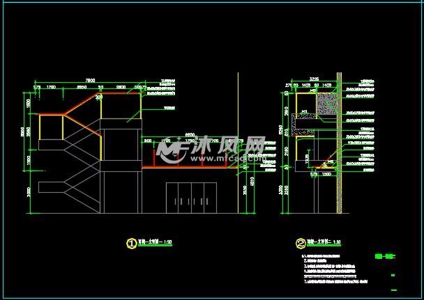 室外楼梯增加雨棚改造详图_t3