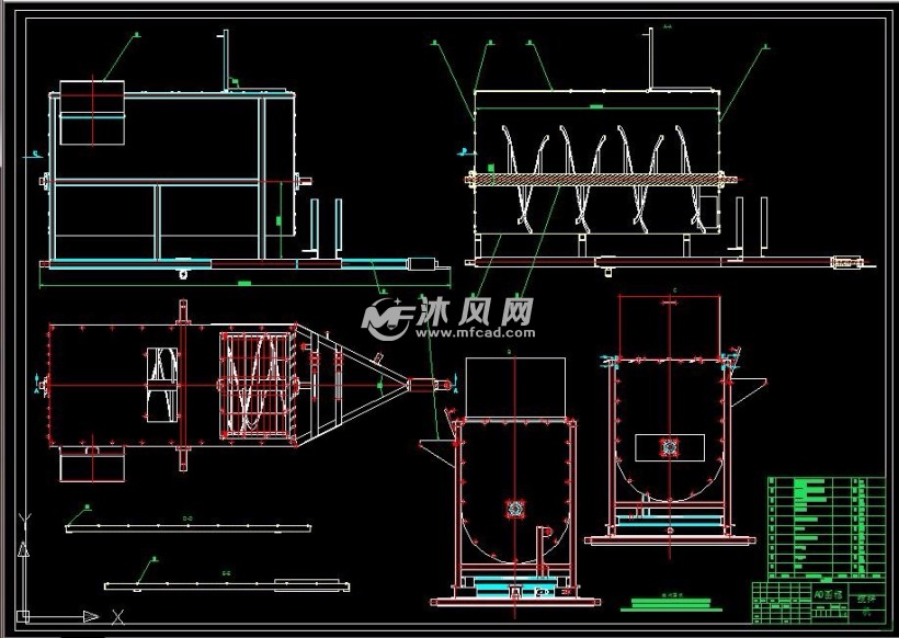 带拖车底盘的谷物搅拌机设计 工程机械/建筑机械图纸 沐风网