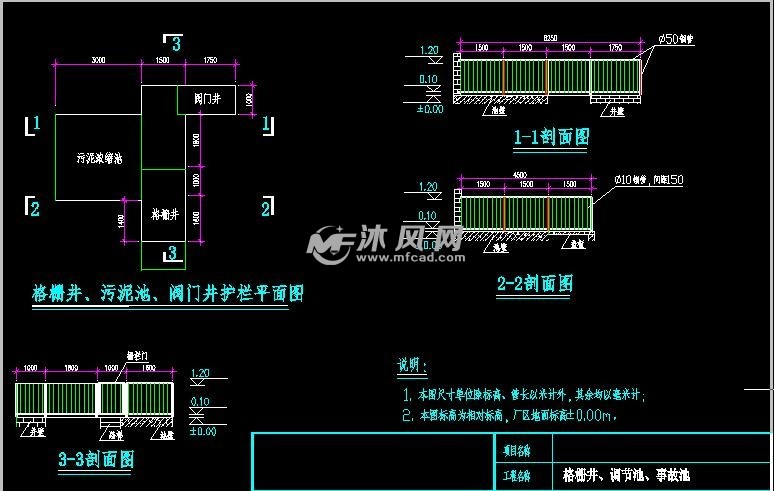 格栅井事故池