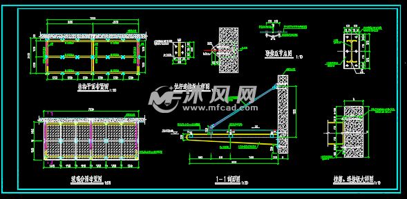 雨棚结构施工图详图 结构图纸 沐风网