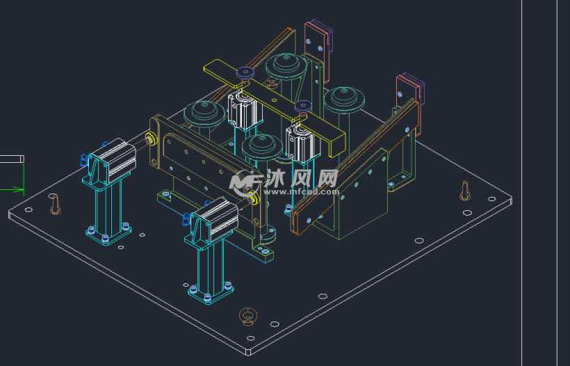 电瓶框焊接工装夹具cad套图 - 零部件模型图纸 - 沐风